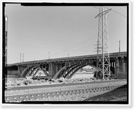 Historic Framed Print, North Spring Street Bridge, Los Angeles, Los Angeles County, CA - 7,  17-7/8" x 21-7/8"