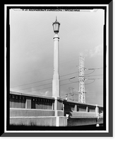 Historic Framed Print, North Spring Street Bridge, Los Angeles, Los Angeles County, CA - 13,  17-7/8" x 21-7/8"