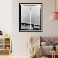 Historic Framed Print, North Spring Street Bridge, Los Angeles, Los Angeles County, CA - 13,  17-7/8" x 21-7/8"