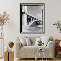 Historic Framed Print, Macy Street Viaduct, Los Angeles, Los Angeles County, CA - 3,  17-7/8" x 21-7/8"