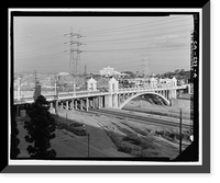 Historic Framed Print, Macy Street Viaduct, Los Angeles, Los Angeles County, CA - 4,  17-7/8" x 21-7/8"