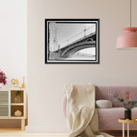 Historic Framed Print, Macy Street Viaduct, Los Angeles, Los Angeles County, CA - 6,  17-7/8" x 21-7/8"