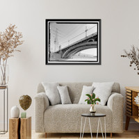 Historic Framed Print, Macy Street Viaduct, Los Angeles, Los Angeles County, CA - 6,  17-7/8" x 21-7/8"