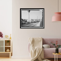 Historic Framed Print, Fourth Street Bridge, Spanning Lorena Avenue, Los Angeles, Los Angeles County, CA - 3,  17-7/8" x 21-7/8"