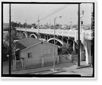 Historic Framed Print, Fourth Street Bridge, Spanning Lorena Avenue, Los Angeles, Los Angeles County, CA - 4,  17-7/8" x 21-7/8"