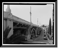 Historic Framed Print, Fourth Street Bridge, Spanning Lorena Avenue, Los Angeles, Los Angeles County, CA - 6,  17-7/8" x 21-7/8"