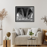 Historic Framed Print, Fourth Street Bridge, Spanning Lorena Avenue, Los Angeles, Los Angeles County, CA - 7,  17-7/8" x 21-7/8"