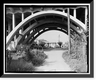 Historic Framed Print, Fourth Street Bridge, Spanning Lorena Avenue, Los Angeles, Los Angeles County, CA - 9,  17-7/8" x 21-7/8"