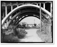 Historic Framed Print, Fourth Street Bridge, Spanning Lorena Avenue, Los Angeles, Los Angeles County, CA - 9,  17-7/8" x 21-7/8"