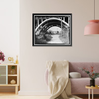 Historic Framed Print, Fourth Street Bridge, Spanning Lorena Avenue, Los Angeles, Los Angeles County, CA - 9,  17-7/8" x 21-7/8"