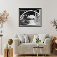 Historic Framed Print, Fourth Street Bridge, Spanning Lorena Avenue, Los Angeles, Los Angeles County, CA - 9,  17-7/8" x 21-7/8"