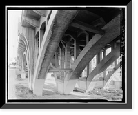 Historic Framed Print, Fourth Street Bridge, Spanning Lorena Avenue, Los Angeles, Los Angeles County, CA - 10,  17-7/8" x 21-7/8"
