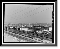 Historic Framed Print, Fourth Street Viaduct, Spanning Los Angeles River, Los Angeles, Los Angeles County, CA - 3,  17-7/8" x 21-7/8"