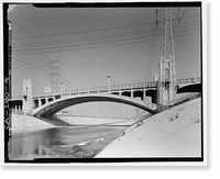 Fourth Street Viaduct, Spanning Los Angeles River, Los Angeles, Los Angeles County, CA - 4 Classic, Vintage Print