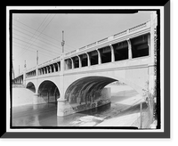 Historic Framed Print, Seventh Street Viaduct, Los Angeles, Los Angeles County, CA - 3,  17-7/8" x 21-7/8"