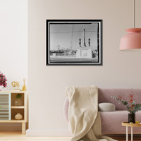 Historic Framed Print, Seventh Street Viaduct, Los Angeles, Los Angeles County, CA - 7,  17-7/8" x 21-7/8"