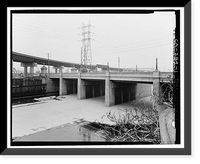 Historic Framed Print, Washington Boulevard Bridge, Los Angeles, Los Angeles County, CA,  17-7/8" x 21-7/8"