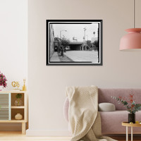 Sunset Boulevard Bridge, Spanning Silver Lake Boulevard, Los Angeles, Los Angeles County, CA, Antique Print