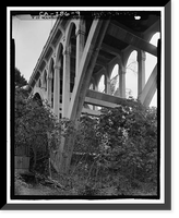 Historic Framed Print, Franklin Avenue Bridge, Los Angeles, Los Angeles County, CA - 7,  17-7/8" x 21-7/8"