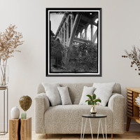Historic Framed Print, Franklin Avenue Bridge, Los Angeles, Los Angeles County, CA - 7,  17-7/8" x 21-7/8"
