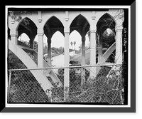 Historic Framed Print, Franklin Avenue Bridge, Los Angeles, Los Angeles County, CA - 9,  17-7/8" x 21-7/8"
