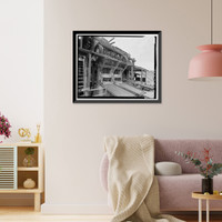 Historic Framed Print, Skidoo Mine, Park Route 38 (Skidoo Road), Death Valley Junction, Inyo County, CA - 17,  17-7/8" x 21-7/8"