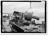 Historic Framed Print, U.S. Coast Guard Cutter BUTTONWOOD, Yerba Buena Island, San Francisco, San Francisco County, CA - 13,  17-7/8" x 21-7/8"