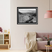 Historic Framed Print, Los Angeles Aqueduct, From Lee Vining Intake (Mammoth Lakes) to Van Norman Reservoir Complex (San Fernando Valley), Los Angeles, Los Angeles County, CA,  17-7/8" x 21-7/8"