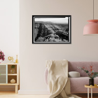 Historic Framed Print, Los Angeles Aqueduct, Upper Gorge Power Plant, Los Angeles, Los Angeles County, CA,  17-7/8" x 21-7/8"