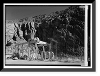 Historic Framed Print, Los Angeles Aqueduct, Middle Gorge Power Plant, Los Angeles, Los Angeles County, CA,  17-7/8" x 21-7/8"