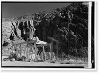 Historic Framed Print, Los Angeles Aqueduct, Middle Gorge Power Plant, Los Angeles, Los Angeles County, CA,  17-7/8" x 21-7/8"
