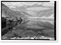 Historic Framed Print, Los Angeles Aqueduct, Pleasant Valley Reservoir, Los Angeles, Los Angeles County, CA - 2,  17-7/8" x 21-7/8"