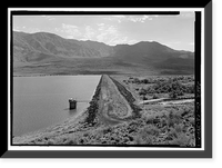 Los Angeles Aqueduct, Tinemeha Dam, Los Angeles, Los Angeles County, CA, Antique Print
