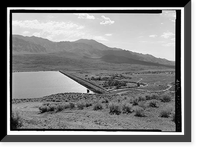 Los Angeles Aqueduct, Tinemeha Dam, Los Angeles, Los Angeles County, CA - 2 Classic, Antique Print