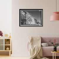 Historic Framed Print, Los Angeles Aqueduct, Division Power Plant, Los Angeles, Los Angeles County, CA,  17-7/8" x 21-7/8"