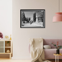 Historic Framed Print, Los Angeles Aqueduct, Cottonwood Power Plant, Los Angeles, Los Angeles County, CA - 2,  17-7/8" x 21-7/8"