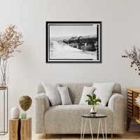 Historic Framed Print, Los Angeles Aqueduct, Antelope Valley, Los Angeles, Los Angeles County, CA,  17-7/8" x 21-7/8"