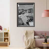 Los Angeles Aqueduct, Cascades Structures, Los Angeles, Los Angeles County, CA - 2, Vintage Print