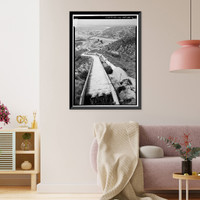 Historic Framed Print, Los Angeles Aqueduct, Cascades Structures, Los Angeles, Los Angeles County, CA - 3,  17-7/8" x 21-7/8"