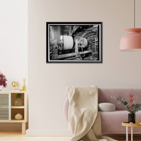 Historic Framed Print, Standard Gold Mill, East of Bodie Creek, Northeast of Bodie, Bodie, Mono County, CA - 23,  17-7/8" x 21-7/8"