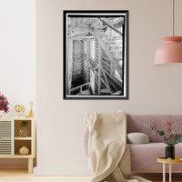 Historic Framed Print, Standard Gold Mill, East of Bodie Creek, Northeast of Bodie, Bodie, Mono County, CA - 31,  17-7/8" x 21-7/8"