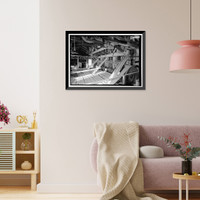 Historic Framed Print, Standard Gold Mill, East of Bodie Creek, Northeast of Bodie, Bodie, Mono County, CA - 42,  17-7/8" x 21-7/8"