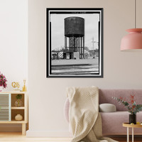 Southern Pacific Depot, Water Tower, 65 Cahill Street, San Jose, Santa Clara County, CA - 3, Antique Print