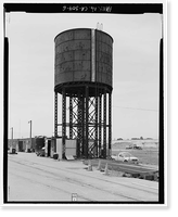 Historic Framed Print, Southern Pacific Depot, Water Tower, 65 Cahill Street, San Jose, Santa Clara County, CA - 6,  17-7/8" x 21-7/8"