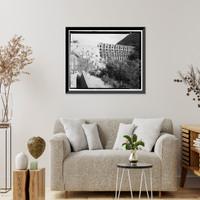 Historic Framed Print, Lake Hodges Flume, Along San Dieguito River between Lake Hodges & San Dieguito Reservoir, Rancho Santa Fe, San Diego County, CA,  17-7/8" x 21-7/8"