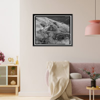 Historic Framed Print, Lake Hodges Flume, Along San Dieguito River between Lake Hodges & San Dieguito Reservoir, Rancho Santa Fe, San Diego County, CA - 2,  17-7/8" x 21-7/8"