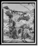 Historic Framed Print, Lake Hodges Flume, Along San Dieguito River between Lake Hodges & San Dieguito Reservoir, Rancho Santa Fe, San Diego County, CA - 3,  17-7/8" x 21-7/8"