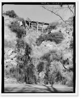 Historic Framed Print, Lake Hodges Flume, Along San Dieguito River between Lake Hodges & San Dieguito Reservoir, Rancho Santa Fe, San Diego County, CA - 3,  17-7/8" x 21-7/8"