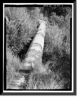 Historic Framed Print, Lake Hodges Flume, Along San Dieguito River between Lake Hodges & San Dieguito Reservoir, Rancho Santa Fe, San Diego County, CA - 7,  17-7/8" x 21-7/8"