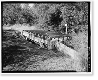 Historic Framed Print, Lake Hodges Flume, Along San Dieguito River between Lake Hodges & San Dieguito Reservoir, Rancho Santa Fe, San Diego County, CA - 9,  17-7/8" x 21-7/8"